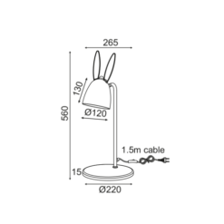 Детска лампа ACA Lighting BUNNY в обстановка на детска стая