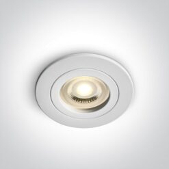 Луна за вграждане One Light 10105A1/W White Round Recessed Lamp