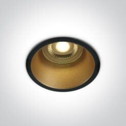 Луна за вграждане One Light 10105AD/B/BS Black Round Semi Trimless Recessed Lamp