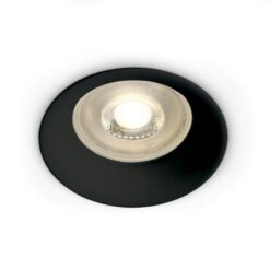 Луна за вграждане One Light 10105D2/B Black Round recessed lamp