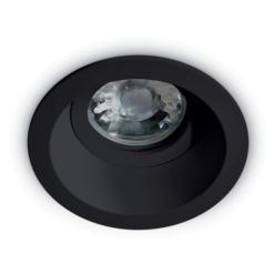 Луна за вграждане One Light 10105D4/B Black Round recessed lamp