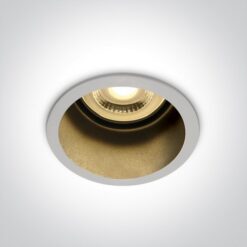 Луна за вграждане One Light 10105D8/W/B White Round Recessed Lamp