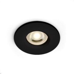 Луна за вграждане One Light 10105R1/B Black IP65 Round Recessed Lamp