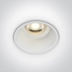Луна за вграждане One Light 10105TG/W White Round Recessed Lamp