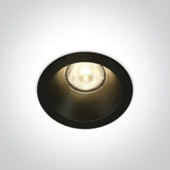 LED луна за вграждане One Light 10107WP/B/W 6,5W 3000K IP65 BLACK ROUND