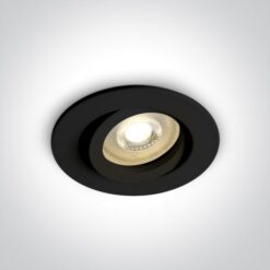 Луна за вграждане One Light 11105A1/B Black Round Recessed Lamp
