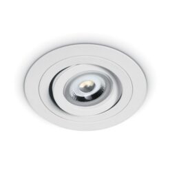 Луна за вграждане One Light 11105ABG/W White Round Recessed Lamp