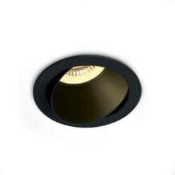 Луна за вграждане One Light 11105M/B/B Black Round Recessed Lamp