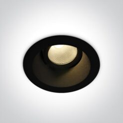 LED луна за вграждане One Light 11107FD/B/W 7W 3000K BLACK ROUND