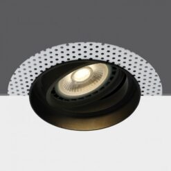 Луна за вграждане One Light 11110ATR/B GU10 AR111 TRIMLESS BLACK ROUND RECESSED LAMP