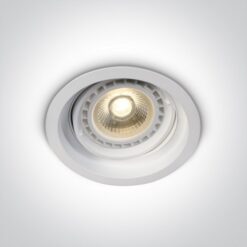 Луна за вграждане One Light 11110N/W GU10 AR111 WHITE ROUND RECESSED LAMP