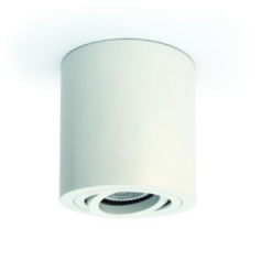 Луна за външен монтаж One Light 12105AB/W White Cylinder Surface Mounting Lamp