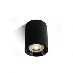 Луна за външен монтаж One Light 12105AL/B/B Black Cylinder Surface Mounting Lamp