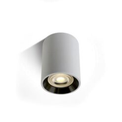 Луна за външен монтаж One Light 12105AL/W/B White Cylinder Surface Mounting Lamp