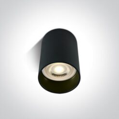 Луна за външен монтаж One Light 12105E/B Black Cylinder Surface Mounting Lamp