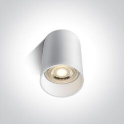 Луна за външен монтаж One Light 12105E/W White Cylinder Surface Mounting Lamp