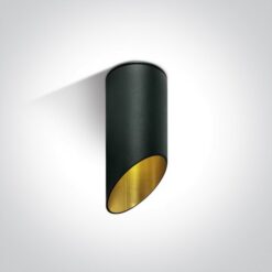 Луна за външен монтаж One Light 12105E1/B/GL Black Cylinder Surface Mounting Lamp