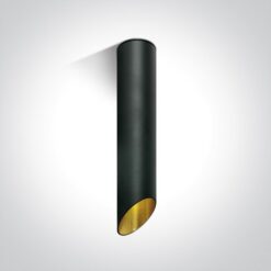 Луна за външен монтаж One Light 12105E2/B/GL Black Cylinder Surface Mounting Lamp