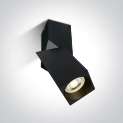 Луна за външен монтаж One Light 12105E6/B Black Square Surface Mounting Lamp