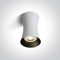 Луна за външен монтаж One Light 12105F/W White Cylinder Surface Mounting Lamp