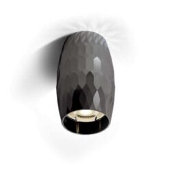 Луна за външен монтаж One Light 12105H/DC Black Cylinder Surface Mounting Lamp