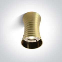 Луна за външен монтаж One Light 12105L/BBS Satin Brass Cylinder Surface Mounting Lamp