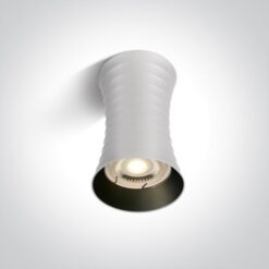 Луна за външен монтаж One Light 12105L/W White Cylinder Surface Mounting Lamp