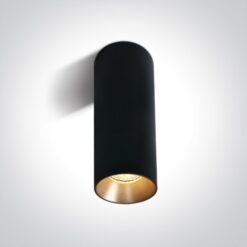 Луна за външен монтаж One Light 12105MA/B + 050112/BS Black Cylinder Surface Mounting Lamp