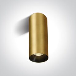 Луна за външен монтаж One Light 12105MA/BBS + 050112/B Satin Brass Cylinder Surface Mounting Lamp