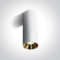 Луна за външен монтаж One Light 12105MA/W + 050112/GL White Cylinder Surface Mounting Lamp