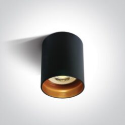 Луна за външен монтаж One Light 12105N/B Black Cylinder Surface Mounting Lamp