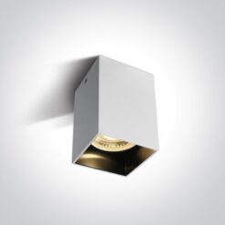 Луна за външен монтаж One Light 12105NA/W White Square Surface Mounting Lamp