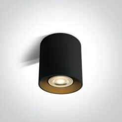 Луна за външен монтаж One Light 12105T/B Black Round Surface Mounting Lamp
