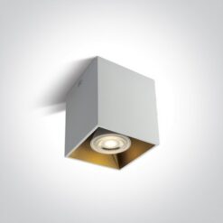 Луна за външен монтаж One Light 12105TA/W White Square Surface Mounting Lamp