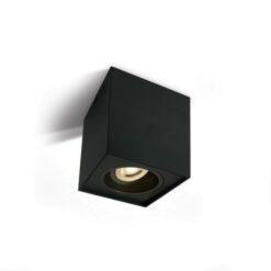 Луна за външен монтаж One Light 12105YA/B Black Square Surface Mounting Lamp