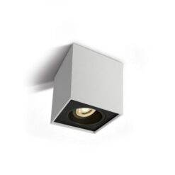 Луна за външен монтаж One Light 12105YA/W White Square Surface Mounting Lamp