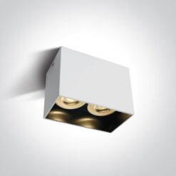 Луна за външен монтаж One Light 12205NA/W White ReCTangular Surface Mounting Lamp