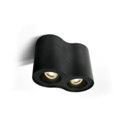 Луна за външен монтаж One Light 12205Y/B Black Cylinder Surface Mounting Lamp