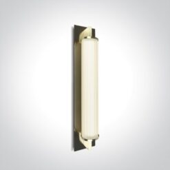 LED аплик за баня ACA LIGHTING ONE LIGHT 38118N/BBS/W SATIN BRASS 18W 3000K IP44 CLASSIC BATHROOM WALL LAMP