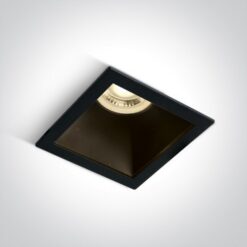Луна за вграждане One Light 50105M/B/B BLACK RECESSED SQUARE LAMP