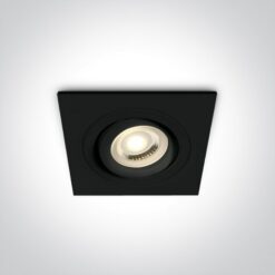 Луна за вграждане One Light 51105ABG/B Black Square Recessed Lamp