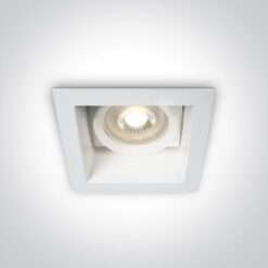 Луна за вграждане One Light 51105DG/W White Square Recessed Lamp
