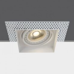 Луна за вграждане One Light 51110ATR/W GU10 AR111 TRIMLESS WHITE SQUARE RECESSED LAMP