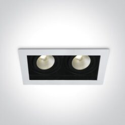 LED луна за вграждане One Light 51212E/W/W 12W 3000K IP44 WHITE RECTANGULAR