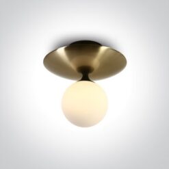 Плафон ONE LIGHT 62116/BBS SATIN BRASS ROUND LAMP