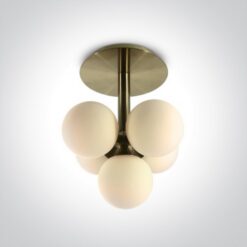 Плафон ONE LIGHT 62116A/BBS SATIN BRASS ROUND LAMP