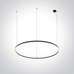 LED пендел One Light 62156C/B/W 65W 3000K BLACK ROUND PENDANT LAMP