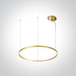 LED пендел One Light 62156C/BBS/W 65W 3000K SATIN BRASS ROUND PENDANT LAMP