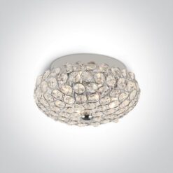 Плафон ONE LIGHT 62176A CLASSIC RETRO RANGE ROUND GLASS LAMP