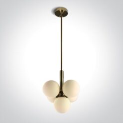 Пендел One Light 63116A/BBS SATIN BRASS ROUND PENDANT LAMP